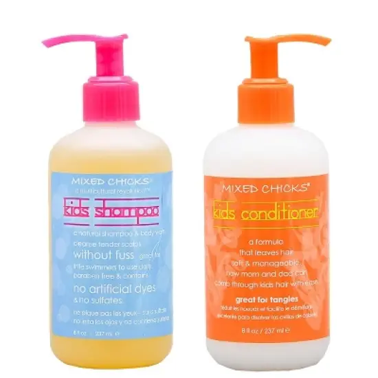 Mixed Chicks Kids Shampoo & Conditioner, 8 oz DUO SET KIT for Children image {5}