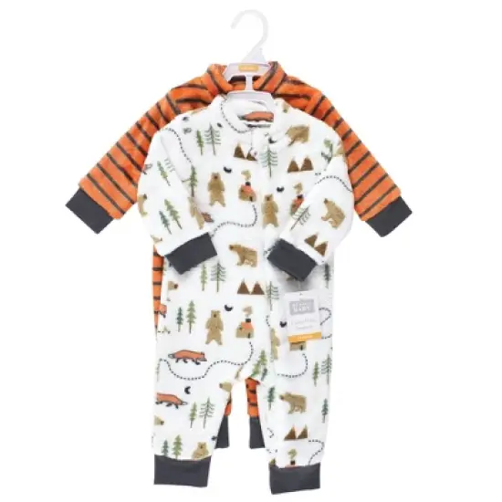 Hudson Baby Unisex Toddler Plush Jumpsuits, Camping image {1}