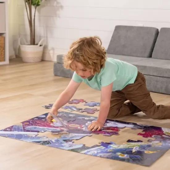 Melissa & Doug Outer Space Glow-in-the-Dark Cardboard Jigsaw Floor Puzzle &ndash; 48pc image {5}