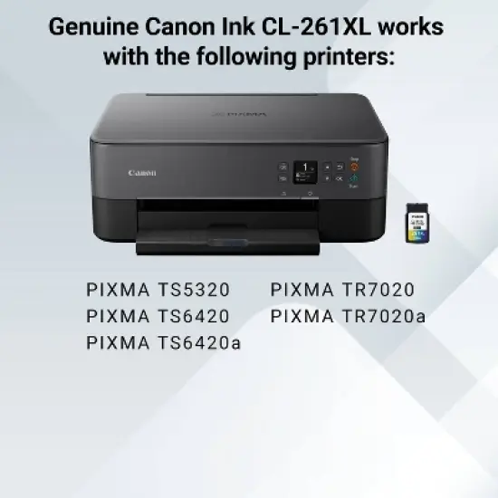 Canon CL-261XL Ink Cartridge - Tri-Color: High Yield, Multiple Colors, Canon 260 Series image {4}