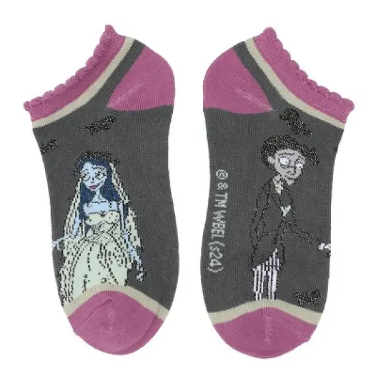 The Corpse Bride Character Art Women's 5-Pair Ankle Socks image {1}