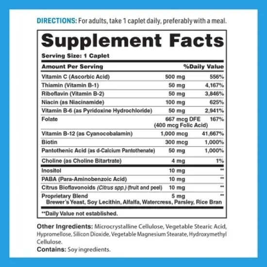 Vitamin World - Stress B-Complex with 500 mg. Vitamin C Timed Release image {1}