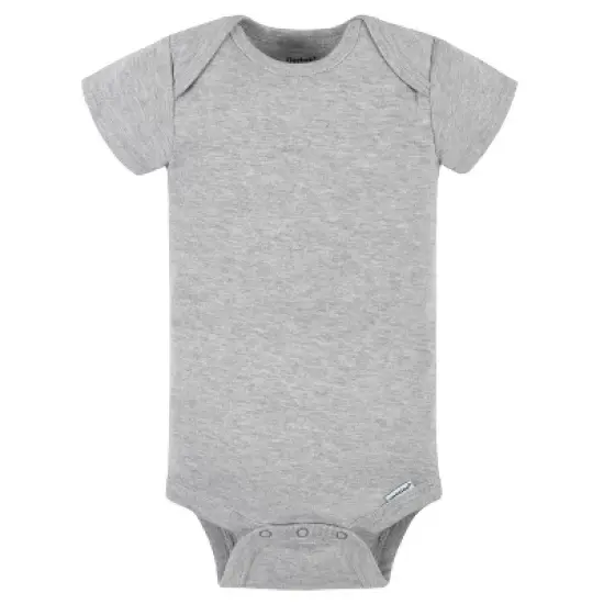 Onesies&reg; Brand Baby Neutral Solid Gray Bodysuits, 5-pack image {4}