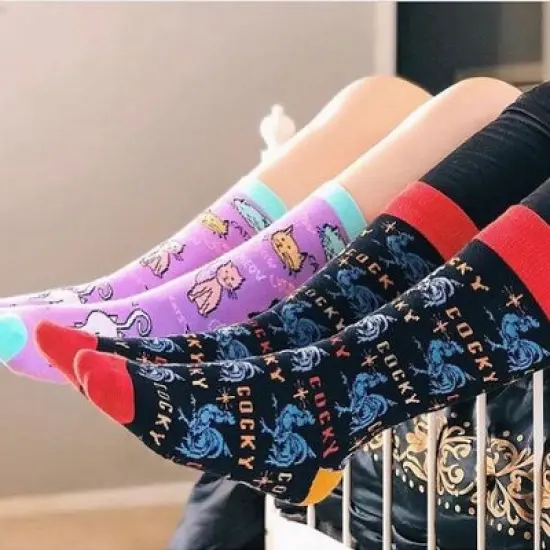 Crazy Dog Womens Cat Lady Sock Funny Novelty Cute Pet Face Cool Kitty Funky 90s image {6}