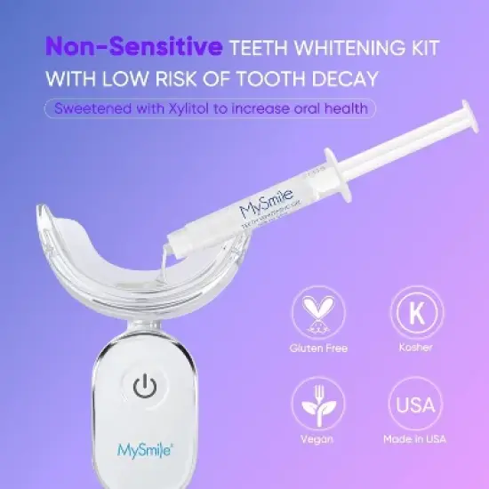 MySmile Premium 10 Min Teeth Whitening Kit with 28 LED Light, 35% CP Teeth Whitening Gel image {3}