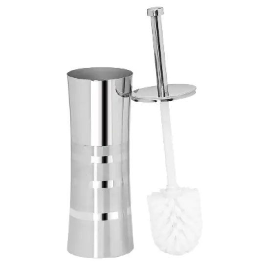Toilet Brush and Holder Set Stainless Steel - Bath Bliss image {3}