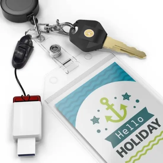 Greatshield 2 Pack Cruise ID Badge Holders Retractable Lanyards & Water Resistant, Cruise lanyards Badge Reel for Cruise Ship -Black Blue image {1}