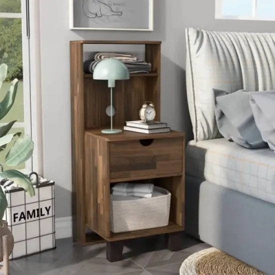 Loreman 1 Drawer Nightstand - miBasics image {4}