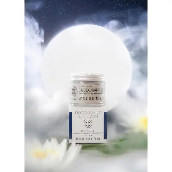 Little Seed Farm All Natural Deodorant Cream, Aluminum Free Deodorant for Women or Men - (2.4oz) Blue Lotus - (PACK OF 2) image {2}