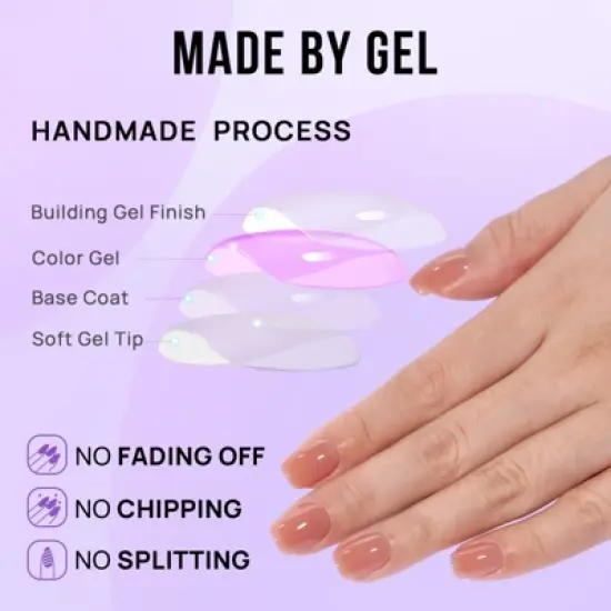 BTArtbox Press-On Nail - Hot Cocoa - XS Square - 30ct image {4}