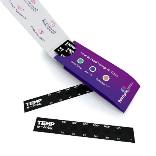 Tempagenix Temp-N-Toss Disposable Forehead Thermometer Strips - 6ct image {2}