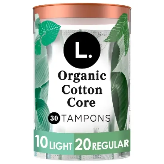 L . Organic Cotton Full Size Multipack Tampons - Light/Regular - 30ct image {13}