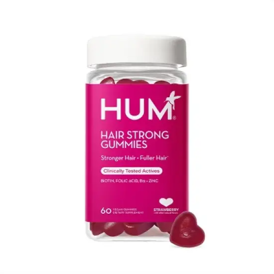 HUM Nutrition Hair Strong Vegan Gummies for Hair Growth + Strength + Thickness - 60ct image {9}