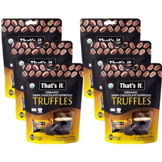 That's It Organic Dark Chocolate Espresso Truffles - Case of 6/4.2 oz image {3}