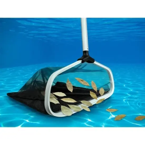 Poolmaster Heavy Duty Leaf Rake with Double Mesh Net image {2}