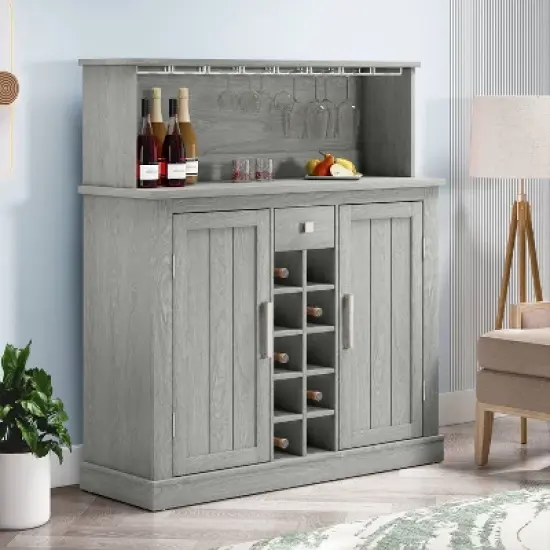47" Wood Granite Pattern Cabinet - Festivo image {8}