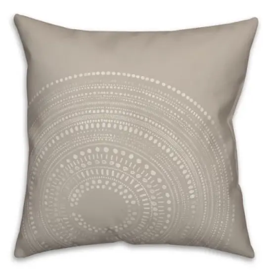 Creative Products Gray Circle Dot Pattern 18x18 Indoor / Outdoor Pillow image {9}