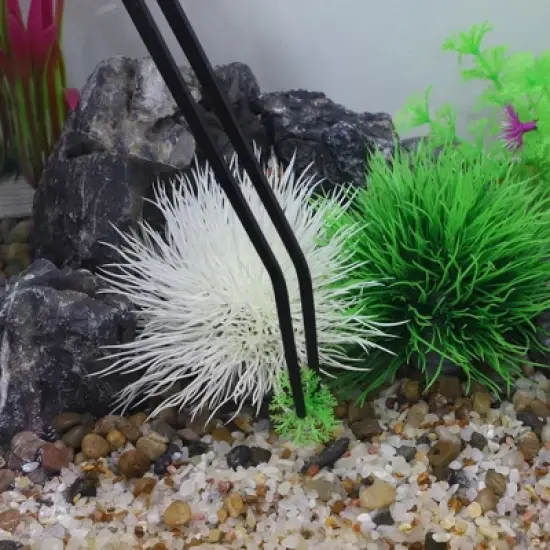 Unique Bargains Aquarium Tweezers Stainless Steel Tweezers for Plants Pets Black 1Pcs image {5}