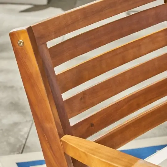 7pc Concord Acacia Wood Patio Dining Set Teak - Christopher Knight Home: Weather-Resistant, 6-Seater image {3}