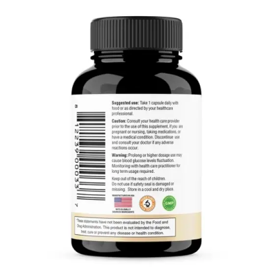 Sandhu's Berberine HCL Supplement 500mg per capsule with 97% Pure Berberis Aristata Extract, 60 capsules, Vegetarian, Non-GMO, Gluten Free image {2}