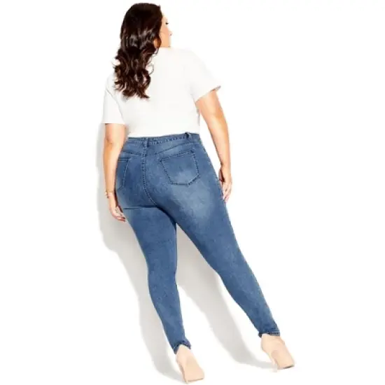 Women's Plus Size Harley Strut It Out Jean - light wash | CITY CHIC image {1}