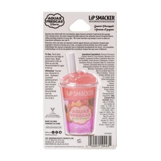 Lip Smacker Aguas Frescas Lip Balm - Guava Pineapple - 0.26oz image {2}