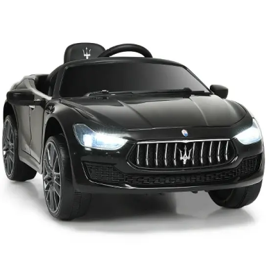 Costway 12V Maserati Licensed Kids Ride on Car w/ RC Remote Control Led Lights MP3 BluePinkWhite image {12}