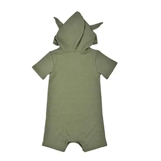 Lucasfilm Star Wars Boy's 2-Piece Baby Yoda Romper and Hoodie Bodysuit Set for Infant image {5}