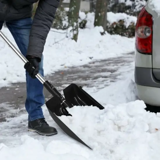 Costway 3-in-1 Snow Shovel w/Ice Scraper &Snow Brush Portable Shovel Kit image {2}
