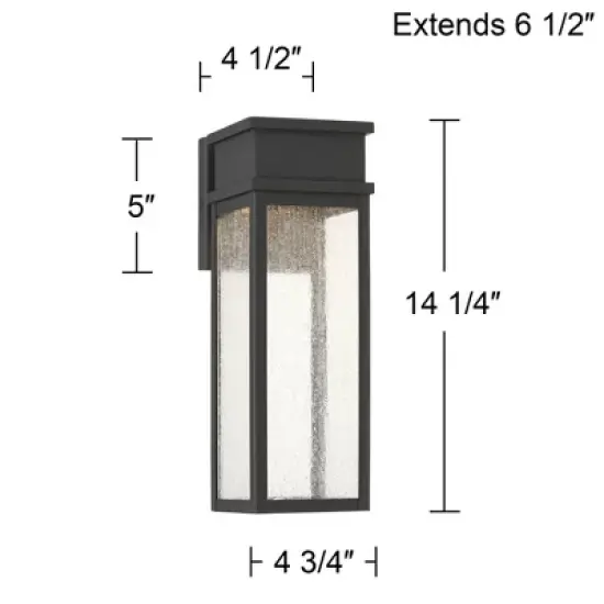 John Timberland Sintef 14 1/4" Sand Black LED Outdoor Lights Set of 2 image {3}