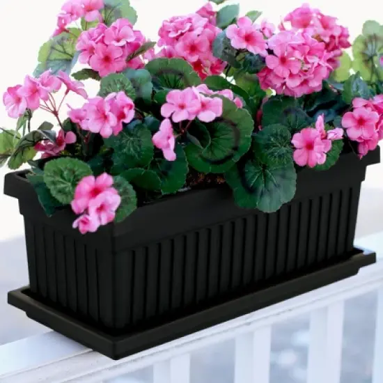 HC Companies Fluted Plastic Venetian Garden Flower Window Box image {3}