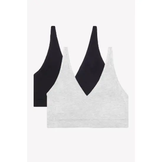 Smart & Sexy Women's Comfort Cotton Plunge Bralette image {7}