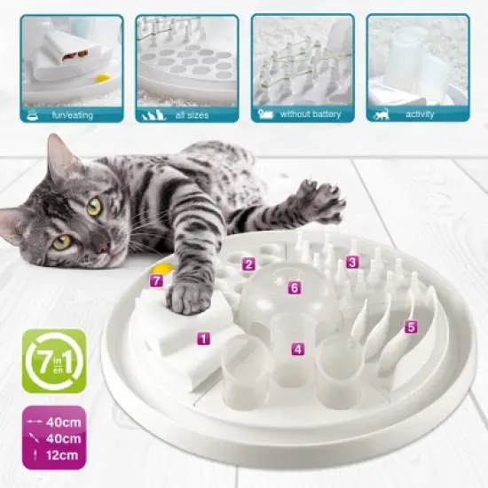 Bayer: Cat-Center - 7-in-1 Pet Activity Center, Cat Toy Game, Educate & Entertain Your Pet, Durable & Dishwasher Safe, Multi Play Toy image {1}