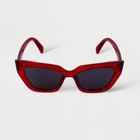 Women's Plastic Retro Angular Cateye Sunglasses - A New Day&trade; image {4}