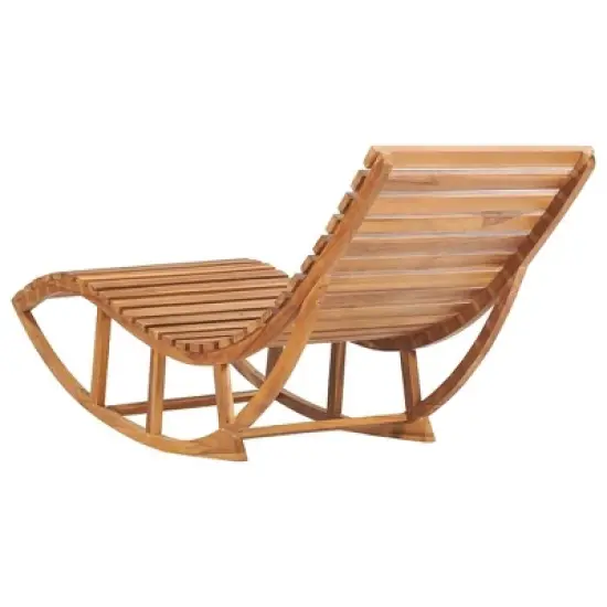 vidaXL Sun Lounger Natural wood image {3}