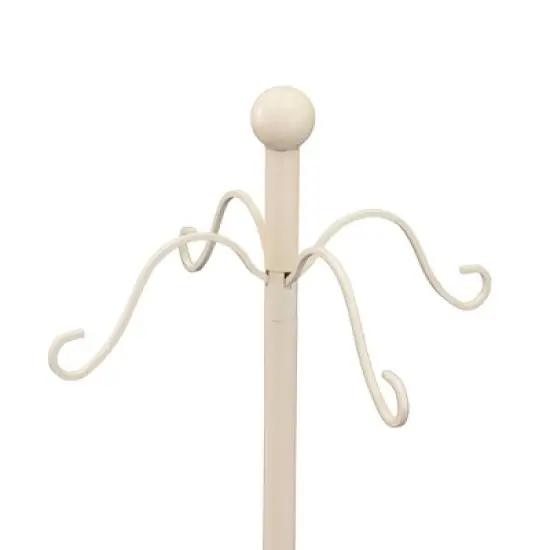 Haute D&eacute;cor Adapt Adjustable 8 Hook Christmas Stocking Holder Matte White: Freestanding Holiday Decor image {1}