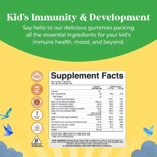 Kids Multivtamins Gummies, Assorted Fruit Flavors, Nature's Craft, 180ct image {4}