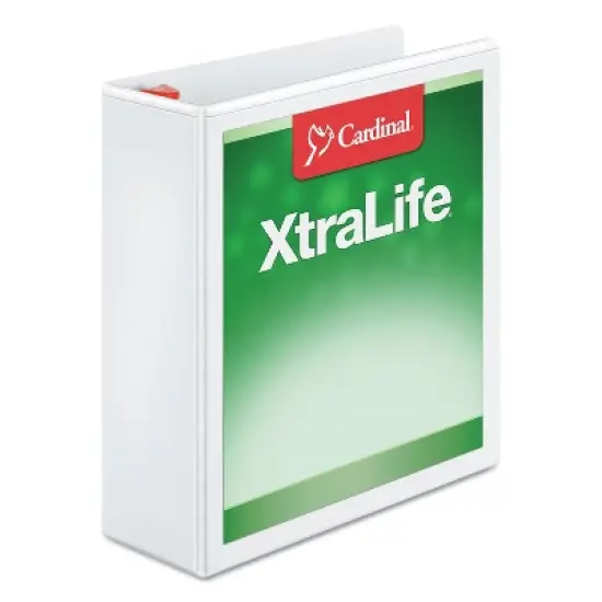 Cardinal XtraLife ClearVue Non-Stick Locking Slant-D Binder 3" Cap 11 x 8 1/2 White 26330 image {6}