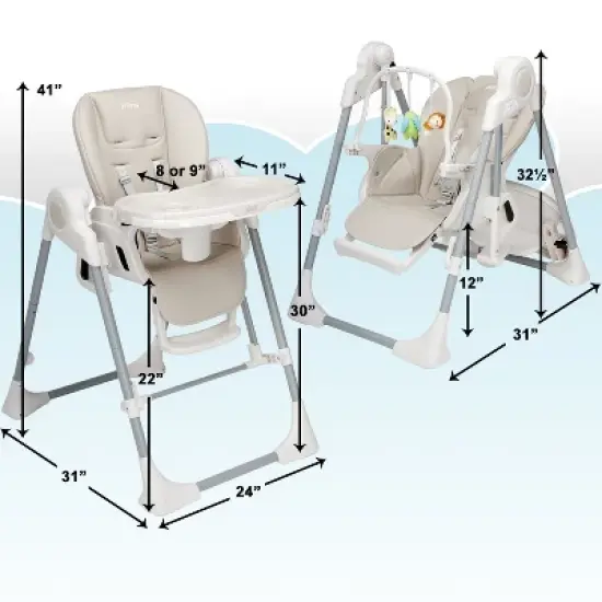 Primo SnuggleBug 2-in-1 Infant Swing and High Chair image {6}