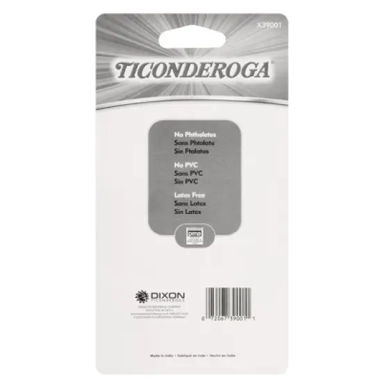 Ticonderoga&reg; DUO Sharpener/Eraser, Green and Yellow, Pack of 12 image {4}