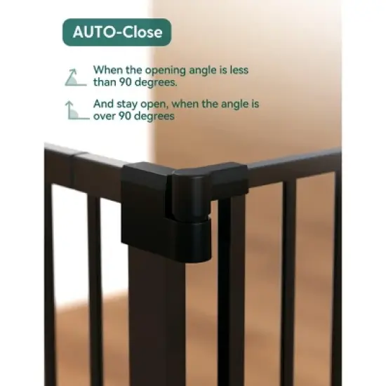 Babelio PressGuard C5 Expandable No Drill Baby and Pet Gate, Pressure Mounted Safety Gate for Stairs image {3}