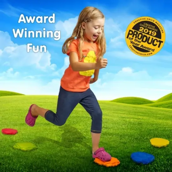 NATIONAL GEOGRAPHIC 10 Colorful Foam Stepping & Balance Stones for Kids & Toddlers image {2}