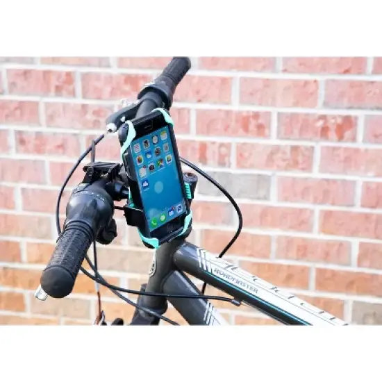 Universal Kids&rsquo; & Adult Bike Phone Mount &ndash; Adjustable 360&deg; Rotating Clamp for Smartphones on Bikes, Scooters & Strollers (Green & Grey Options) image {2}