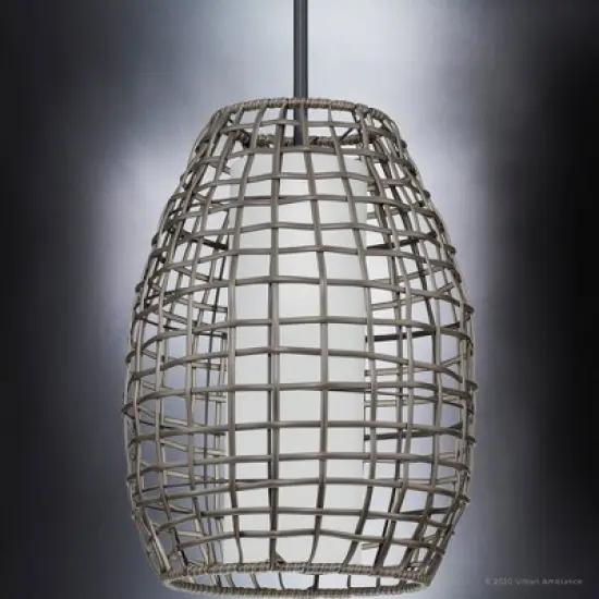 Urban Ambiance Luxury Bohemian Outdoor Pendant 16''H x 12''W,  Midnight Black Finish,  Cleveland Collection, UHP1280 image {4}