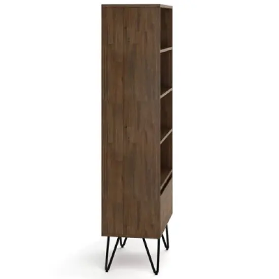 63.8" Saylor Tall Bookcase Rustic Natural Aged Brown - WyndenHall image {4}