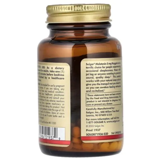 Solgar Melatonin, 5 mg, 120 Nuggets image {2}