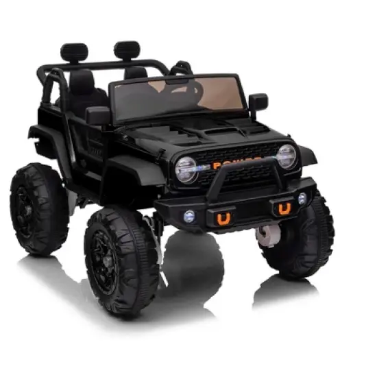 Electric Ride On Car, 24V 2 Seats for Kids, with Remote Control, 4WD Spring Suspension, 2 Speeds, Music, for 3+ image {2}