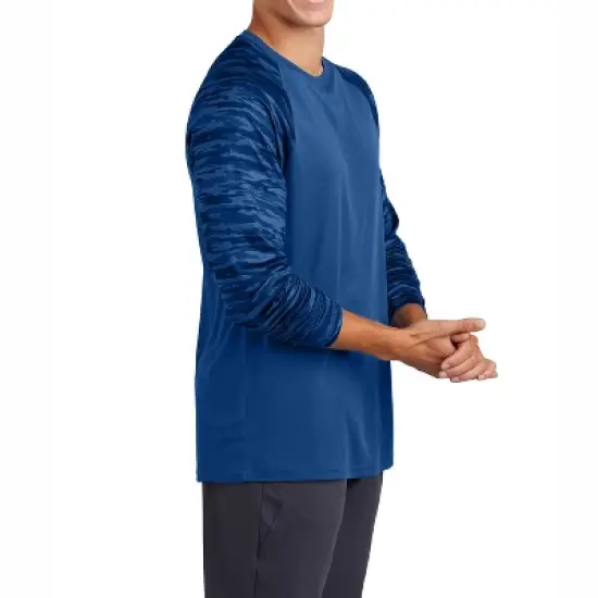 Mafoose Men's Drift Camo Colorblock Long Sleeve Tee - Stylish and Comfortable image {8}