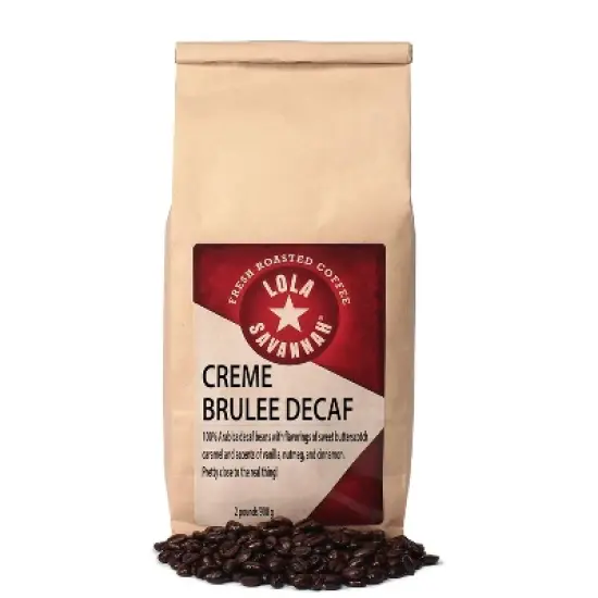 Lola Savannah Cr&egrave;me Brul&eacute;e Whole Bean Decaf Coffee - 32oz image {8}