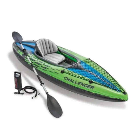 Intex Challenger Inflatable Kayak Set and Accessory Kit with Oars & Pump image {6}